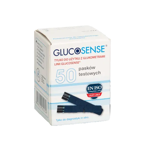 GLUCOSENSE TESTSTRĒMELES, 50 GB